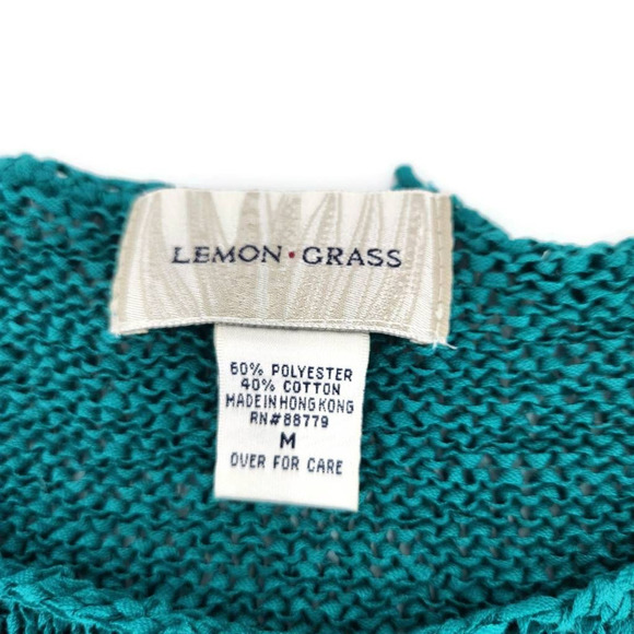 Lemon Grass Womens Tank Top Turquoise Green Heathered Sleeveless Scoop Neck M - Picture 9 of 11